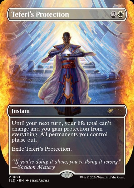 画像1: 《Foil》《Secret Lair-Sheldon's Spellbook》Teferi's Protection/テフェリーの防御 (1)