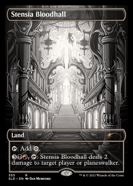 画像1: 《Foil》《Secret Lair-Showcase: Midnight Hunt》Stensia Bloodhall/ステンシアの血の間 (1)